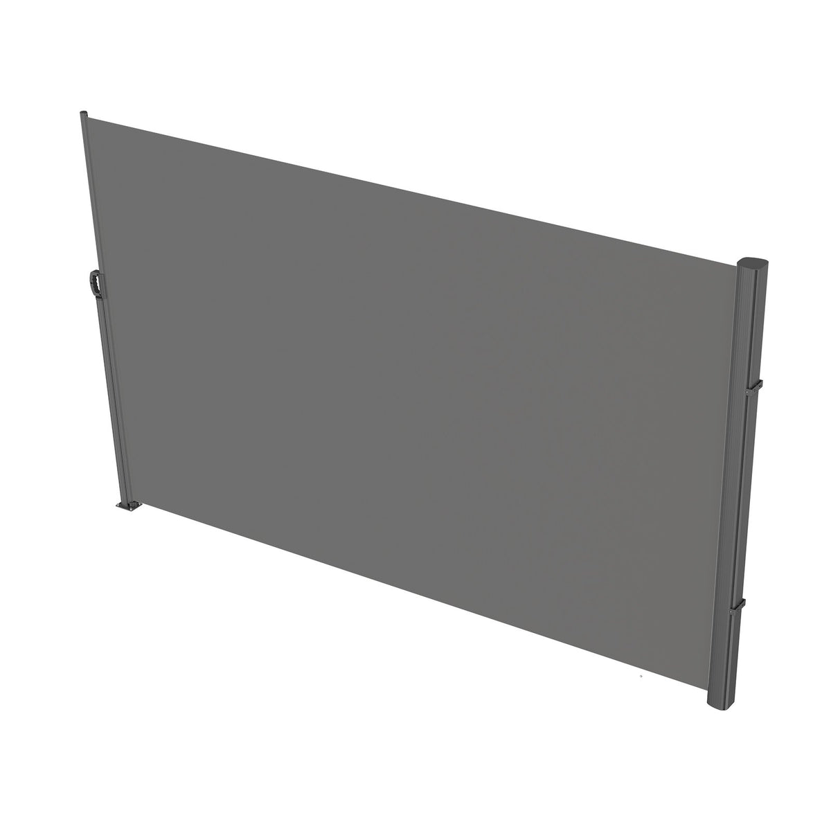 Retractable Side Awning | 180x300cm Gray Aluminum Privacy Screen | Waterproof UV30+ Patio, Balcony Divider