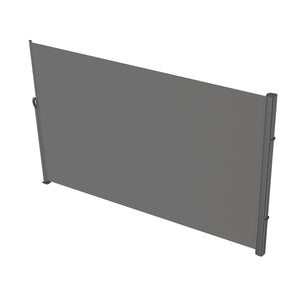 Retractable Side Awning | 180x300cm Gray Aluminum Privacy Screen | Waterproof UV30+ Patio, Balcony Divider