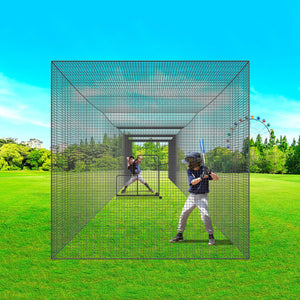 Baseball Batting Cage Net | Heavy Duty Enclosed PE Net with Door | 1676cm Practice Netting – Net Only