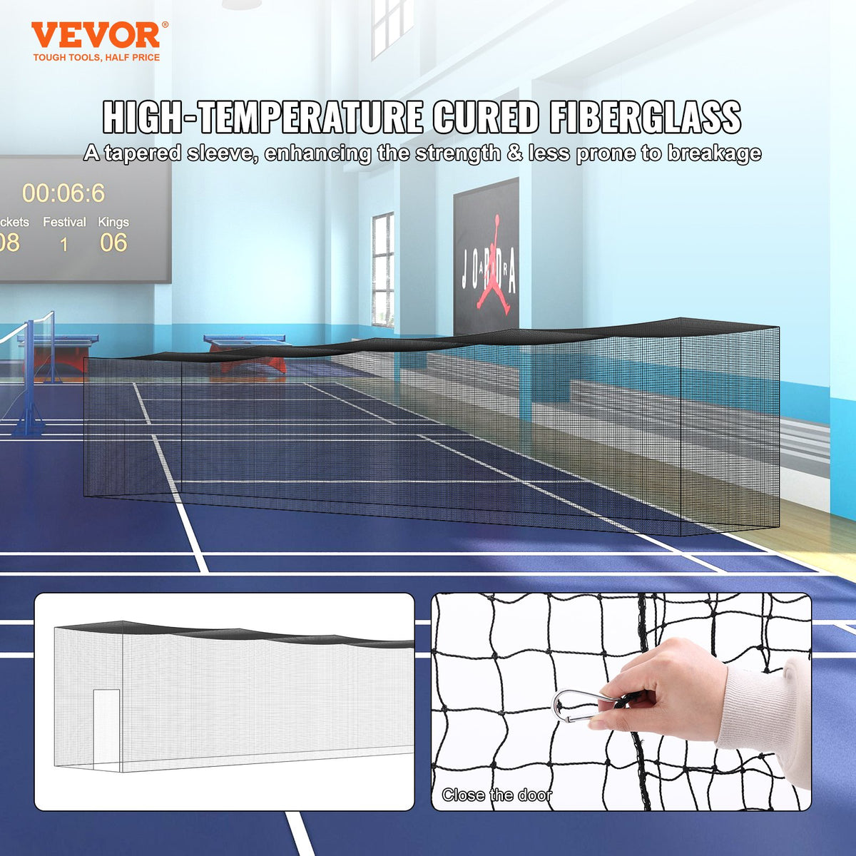 Baseball Batting Net | Professional Softball Baseball Hitting Training Net | Portable Practice Pitching Cage Net with Door & Carry Bag | Heavy Duty Enclosed PE Netting 2133cm | Net Only