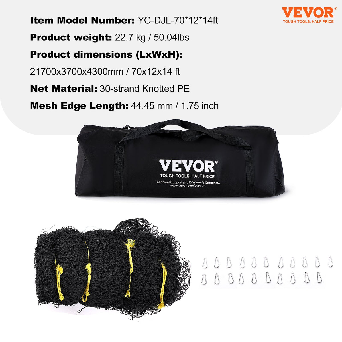 Baseball Batting Net | Professional Softball Baseball Hitting Training Net | Portable Practice Pitching Cage Net with Door & Carry Bag | Heavy Duty Enclosed PE Netting 2133cm | Net Only