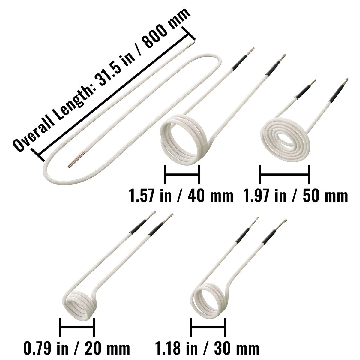 Induction Heater Coil Kit | 8PCS Rusty Bolt Removal Coils (Variant 2)