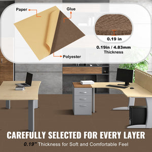 Peel & Stick Carpet Tiles 10 Pack | Self Adhesive Carpet Floor Squares | Soft Padded DIY Install | Indoor Outdoor Bedroom & Living Room | Dark Brown