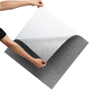 Peel & Stick Carpet Tiles 9 Pack | Self-Adhesive Floor Squares | Light Gray | Indoor & Outdoor