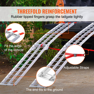 Aluminum Loading Ramps | 1500LBS Foldable Truck Bed Ramps | 2PCS