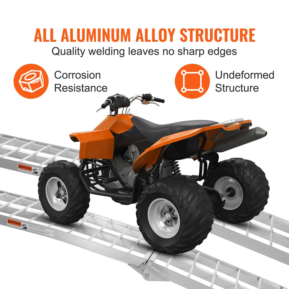 Aluminum Loading Ramps | 1500LBS Foldable Truck Bed Ramps | 2PCS
