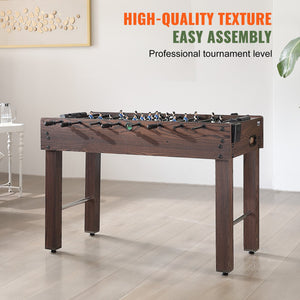 Foosball Table 48 Inch | Standard Indoor Soccer Table with 2 Balls & Cup Holders | Full Size Home & Game Room Play Set