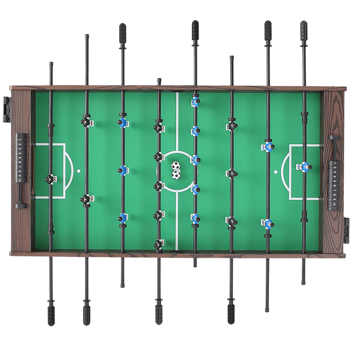 Foosball Table 48 Inch | Standard Indoor Soccer Table with 2 Balls & Cup Holders | Full Size Home & Game Room Play Set
