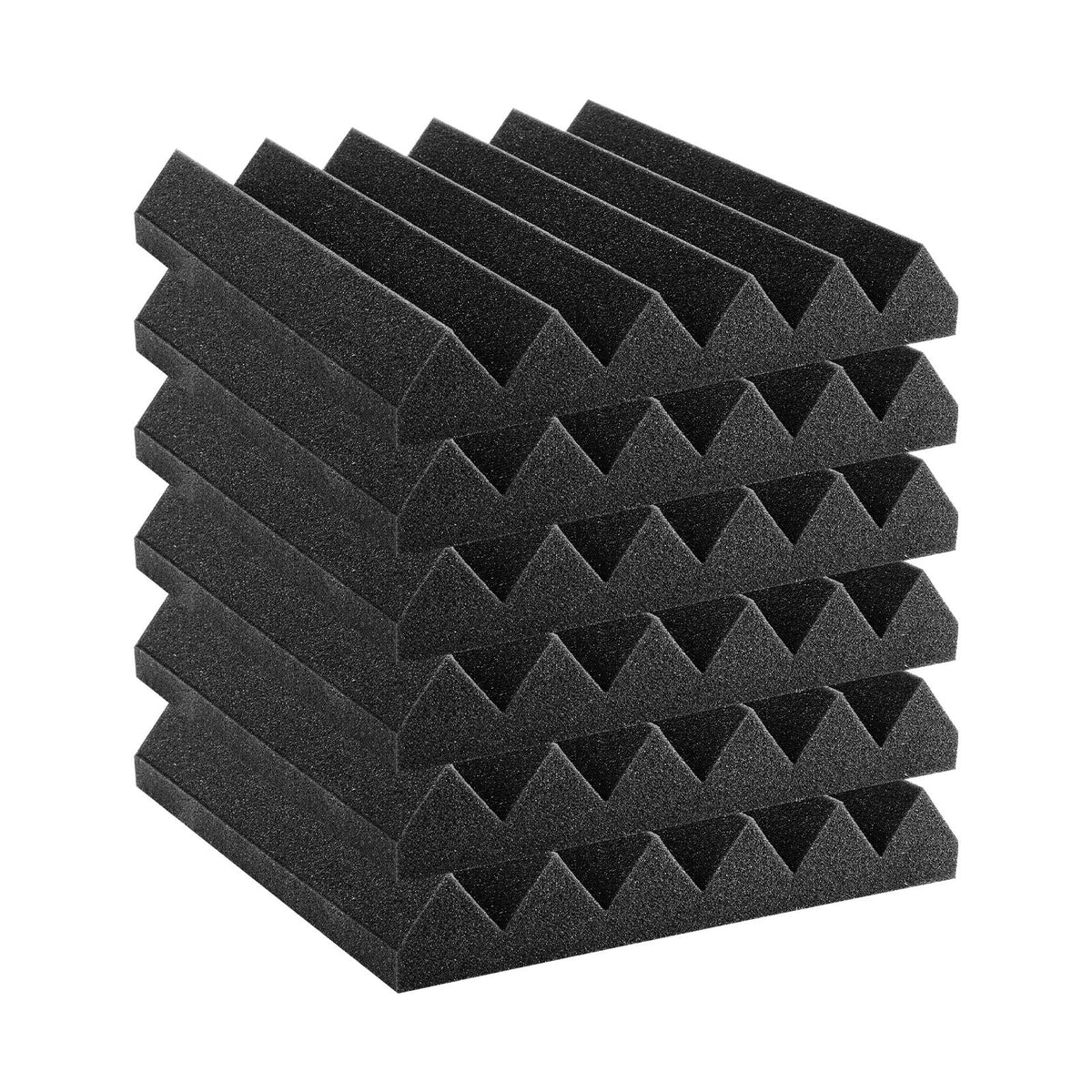 Acoustic Foam Panels | 24-Pack 12x12x2" Adhesive Soundproof Wall & Ceiling Tiles