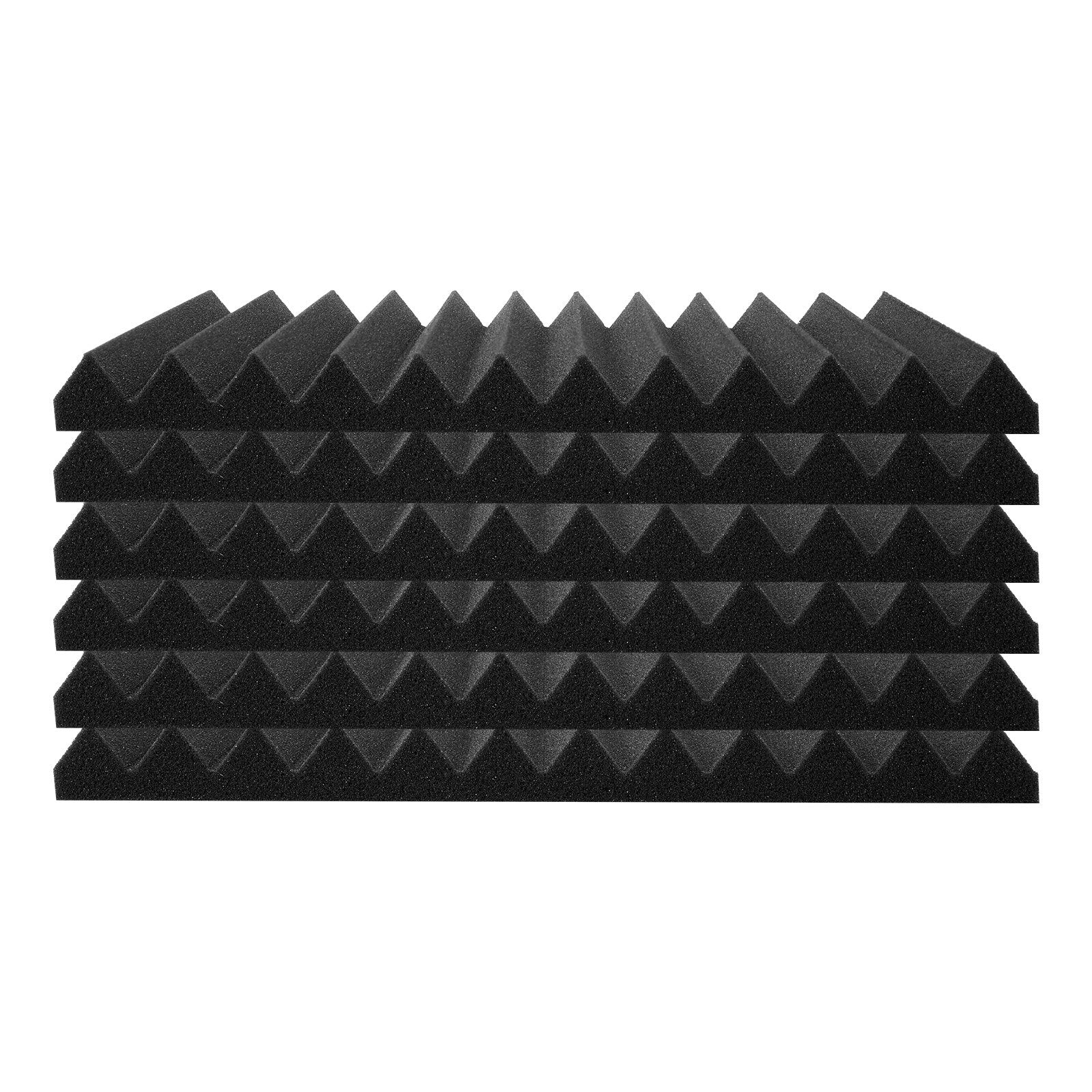 Acoustic Foam Panels 48 Pack | 12" x 12" x 1" | Adhesive Soundproof Tiles for Wall & Ceiling