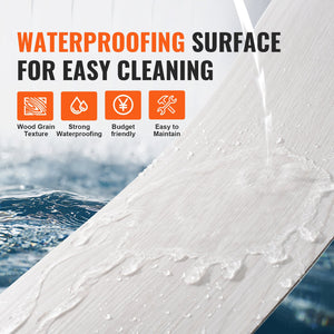 Self-Adhesive Vinyl Floor Tiles 36"x6" | 36 Pack 2.5mm Thick | Light Gray Wood Grain