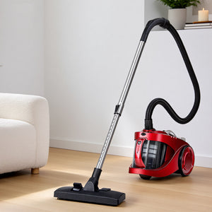 Devanti Bagless Vacuum Cleaner Cleaners Cyclone Cyclonic Vac HEPA Filter Car Home Office 2200W Red