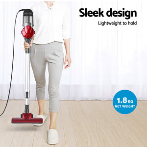 Devanti Corded Handheld Bagless Vacuum Cleaner - Red and Silver