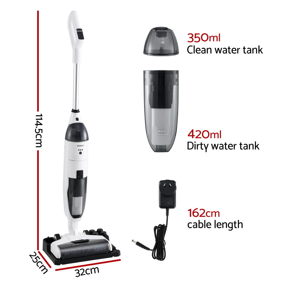 Devanti Stick Vacuum Cleaner | Wet Dry | 200W Power