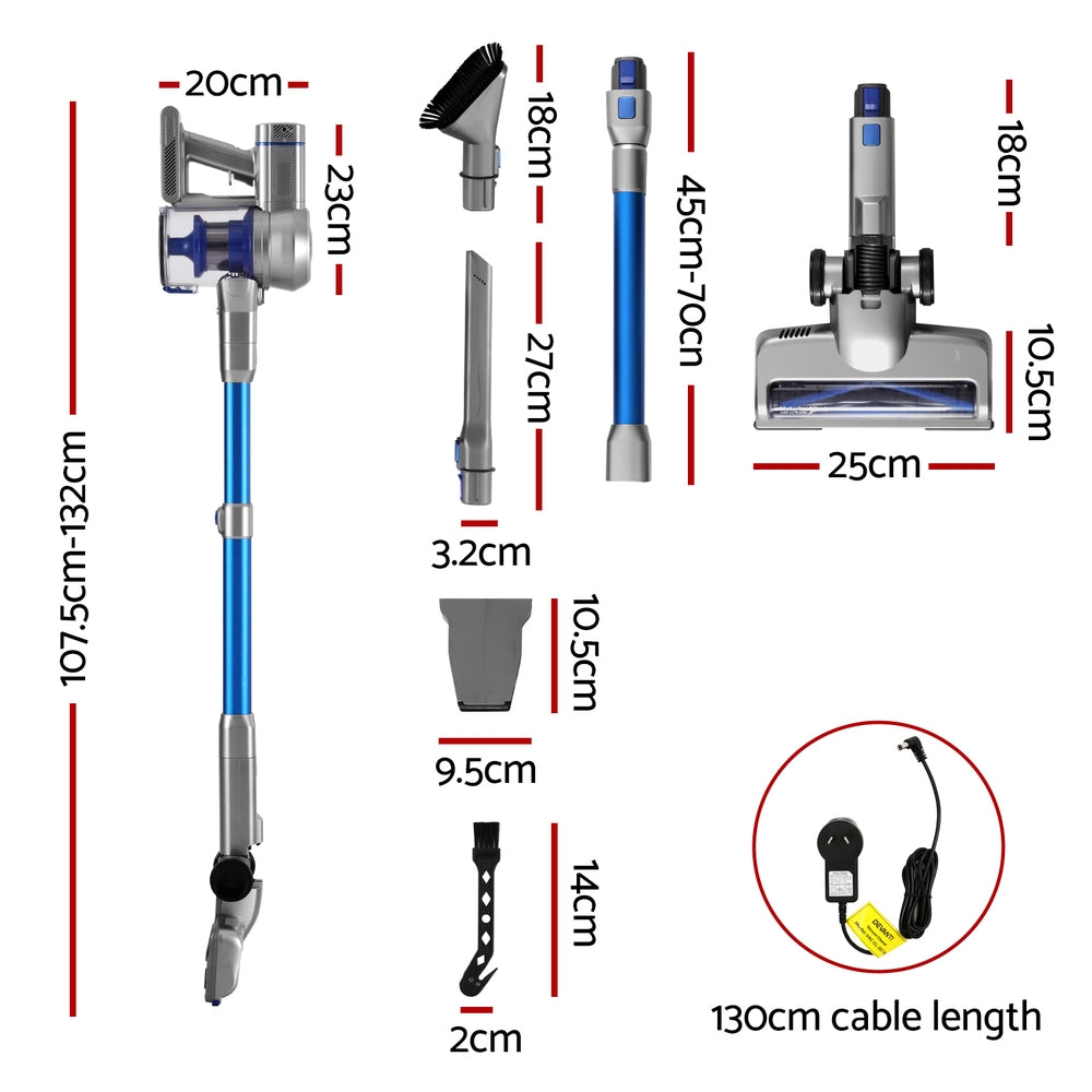 Devanti 300W Stick Vacuum Cleaner | Cordless | Self-Standing