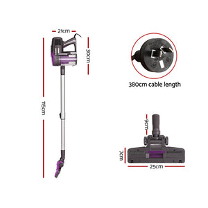 Stick Vacuum Cleaner | Bagless | Corded | 500W | Purple