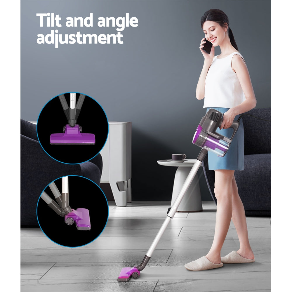Stick Vacuum Cleaner | Bagless | Corded | 500W | Purple