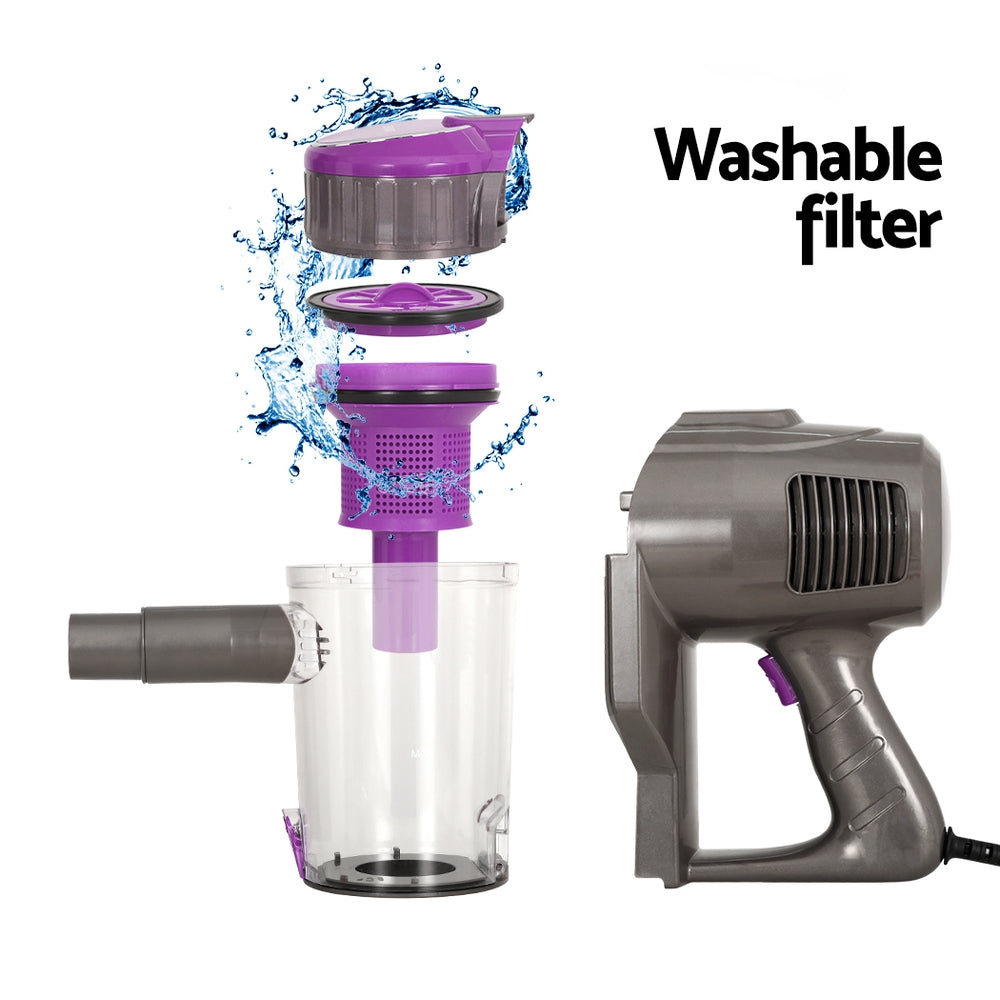 Stick Vacuum Cleaner | Bagless | Corded | 500W | Purple