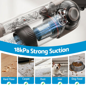 Cordless Vacuum Cleaner | Auto-Empty Dust Station | 18kPa | Oat