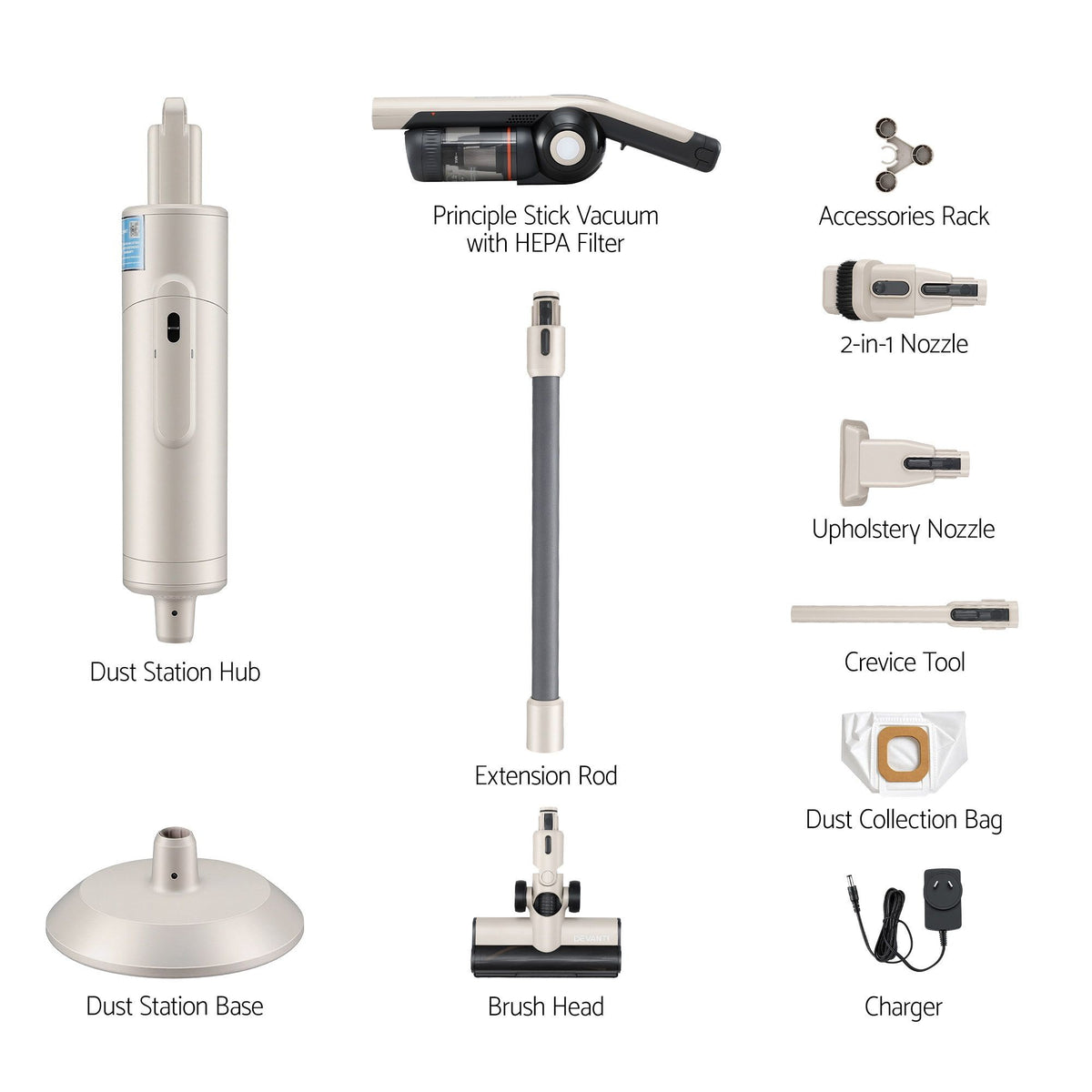Cordless Vacuum Cleaner | Auto-Empty Dust Station | 18kPa | Oat