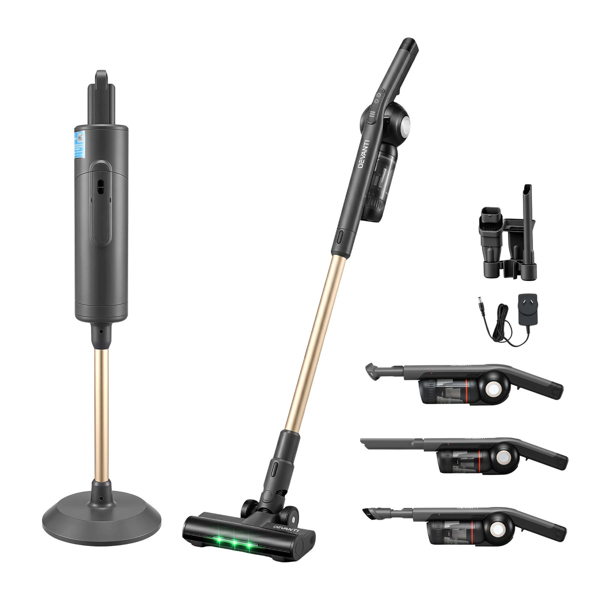 Cordless Vacuum Cleaner | Auto-Empty Dust Station | 18kPa | Grey