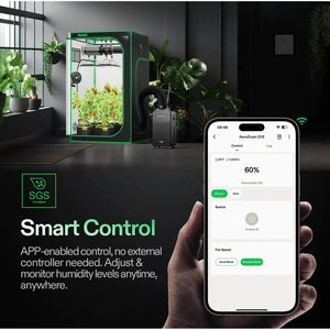 VIVOSUN AeroDrain D12 Smart Dehumidifier | 12L/Day | App Controlled | Temp/Humidity/VPD Monitoring