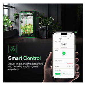 VIVOSUN AeroLush C08 Intelligent Air Conditioner | 8000 BTU | 4-in-1 Cooling/Heating/Drying/Fan | Temp + Humidity + VPD Sensors | App Controlled