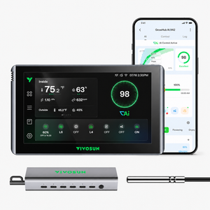 VIVOSUN GrowHub X42 AI Controller | 7-Inch Touchscreen, VPD Climate Control & App Monitoring