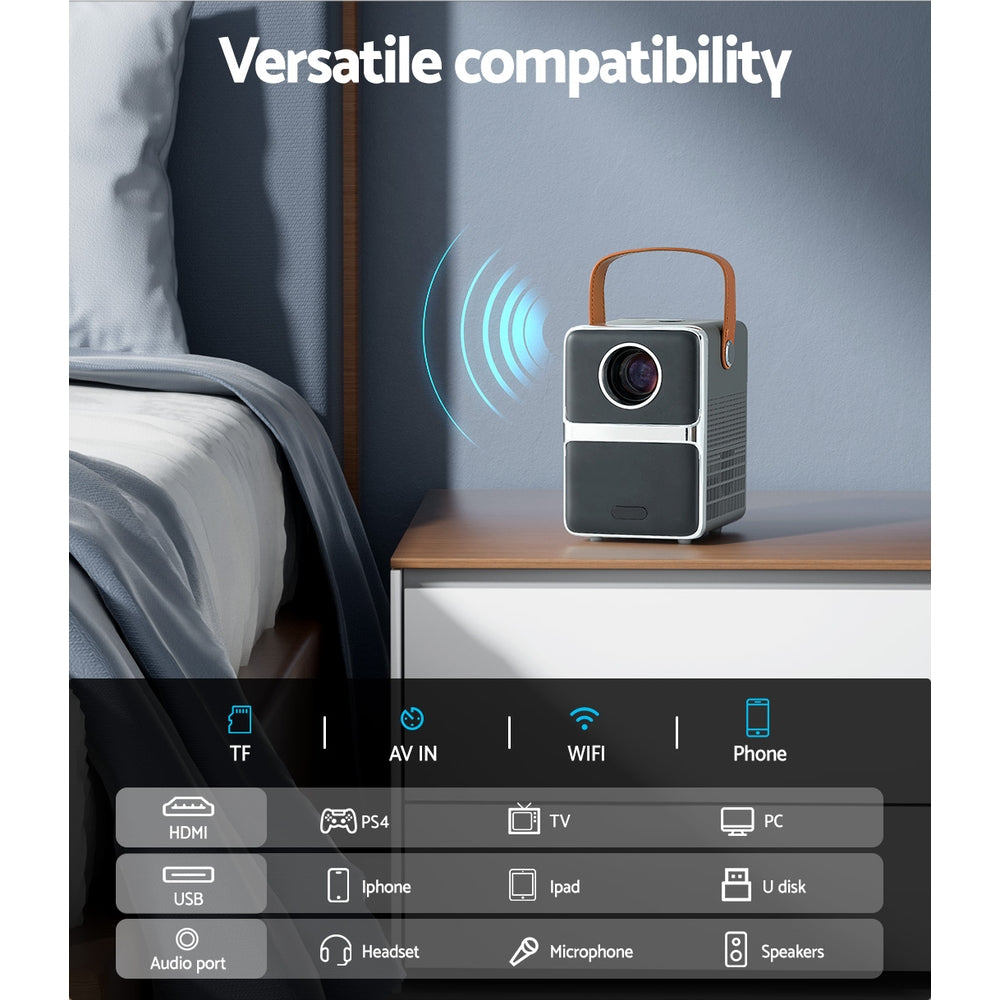 Portable Mini Video Projector | 4K WiFi | Home Theater | HDMI Support | 1080P