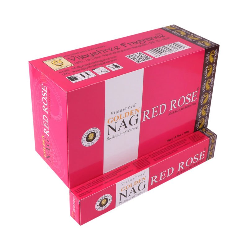 Vijayshree Golden Nag Red Rose Incense Sticks | 180 Grams