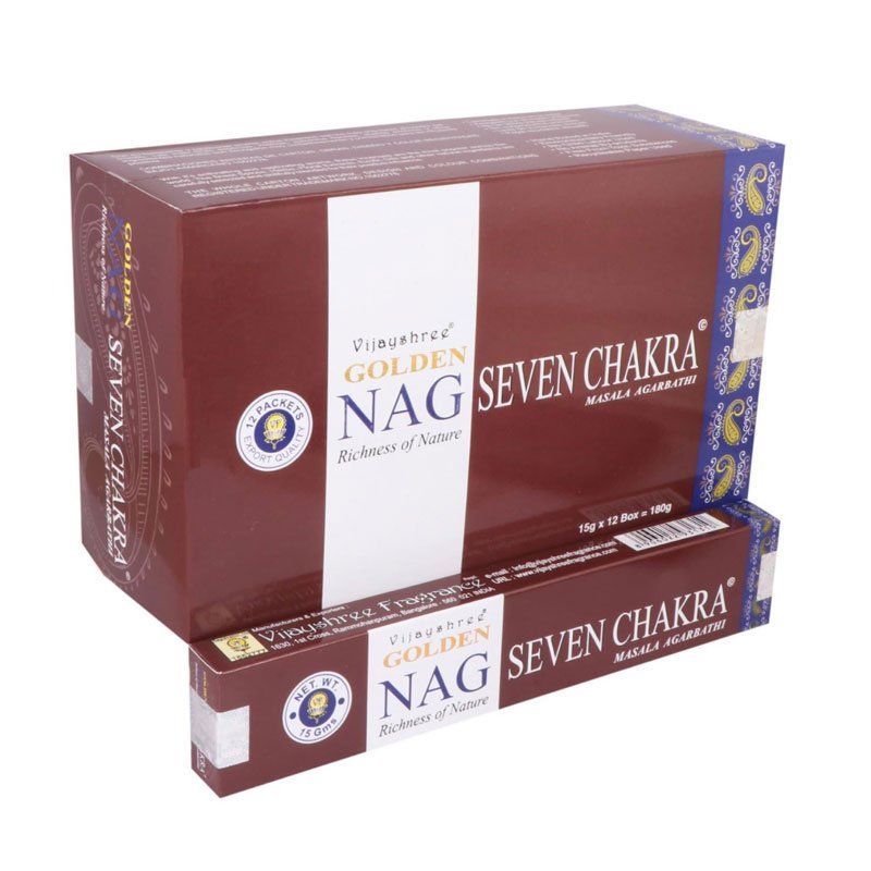 Vijayshree Golden Nag Seven Chakra Incense Sticks | 180 Grams