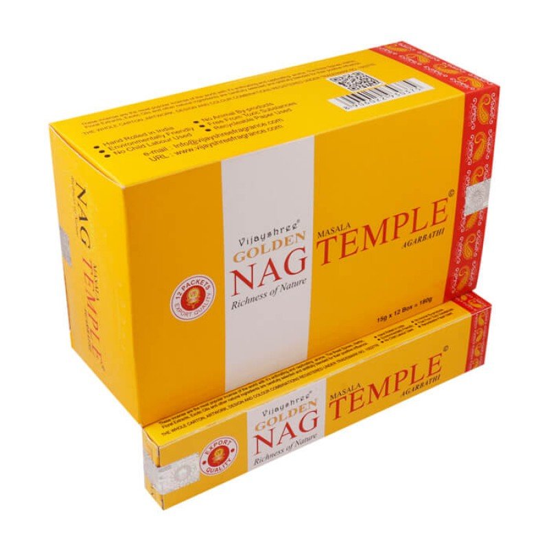 Vijayshree Golden Nag Temple Incense Sticks | 180 Grams