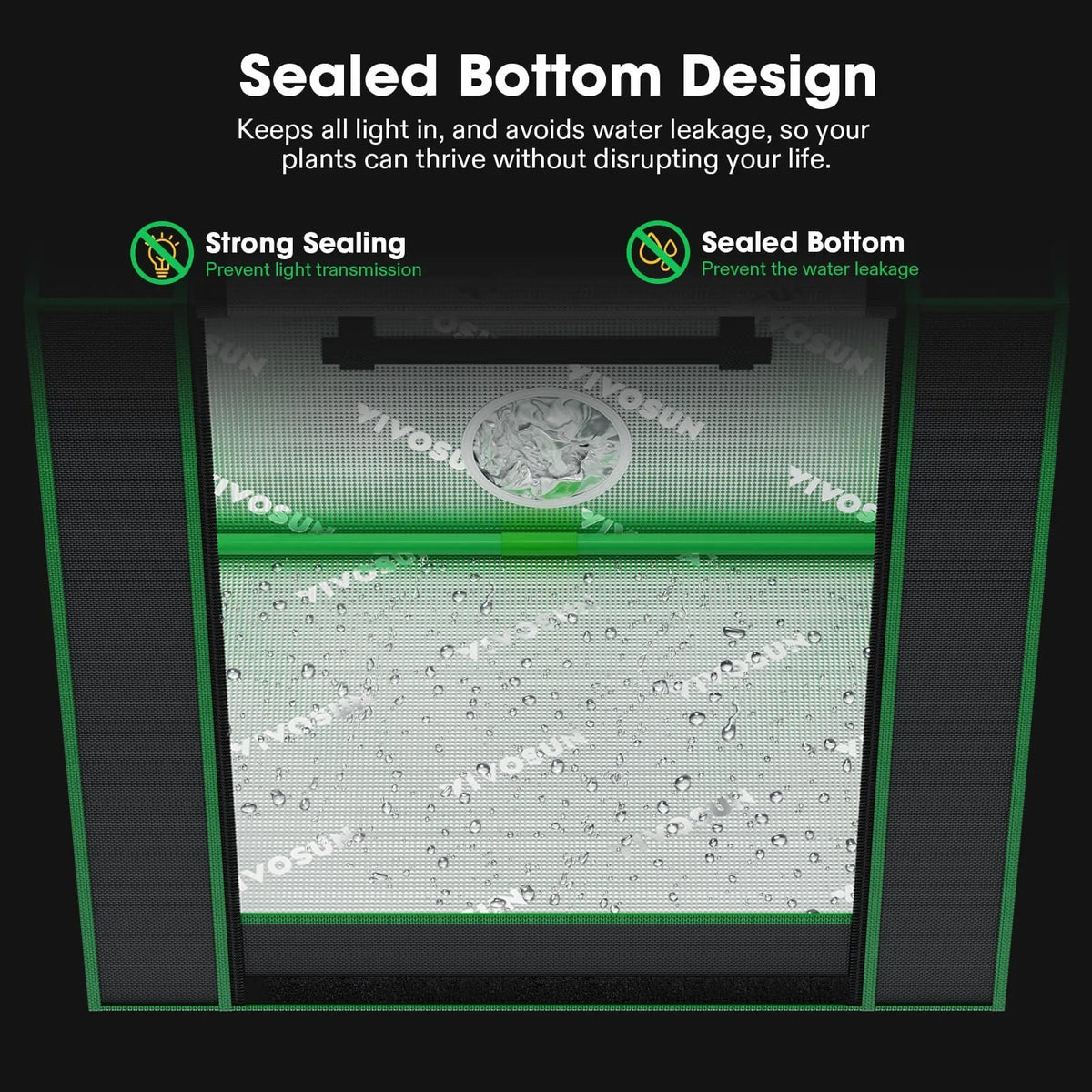 Propagation Grow Tent | 35cm x 50cm x 53cm | 600D Oxford | Mylar Lined