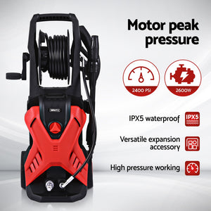 High Pressure Washer | 2400PSI Electric Water Cleaner | 10M Jet Hose | Gurney Pump
