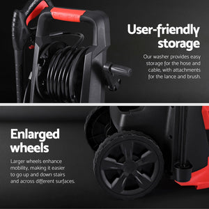 High Pressure Washer | 2800PSI Electric Water Cleaner | 30M Jet Hose | Gurney Pump