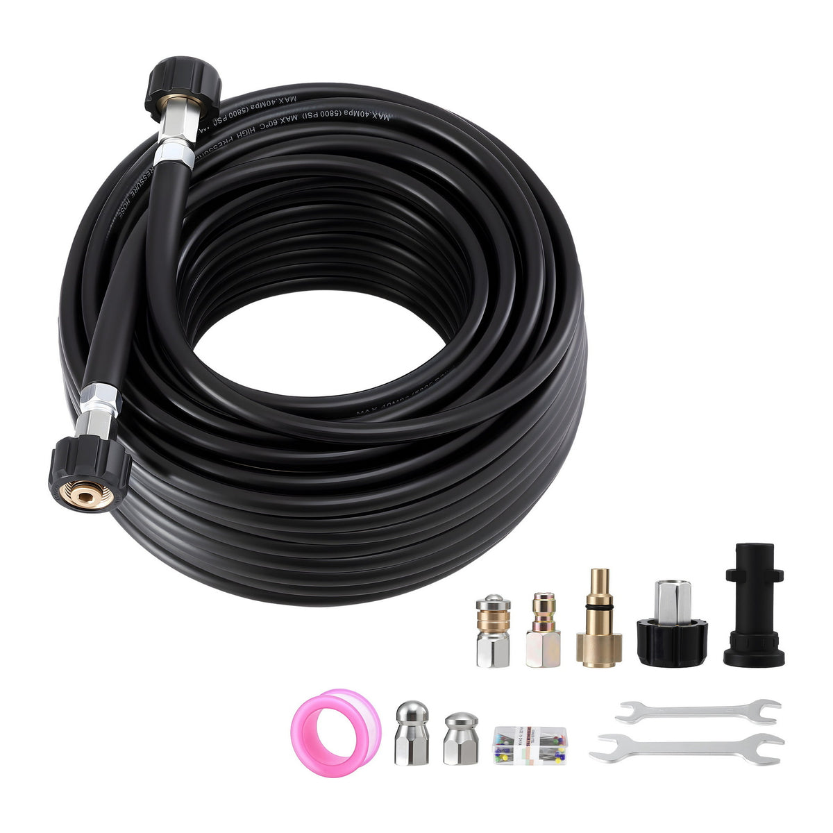 Pressure Washer Hose | 30m | 5800 PSI | 1/4" Quick Connect Extension