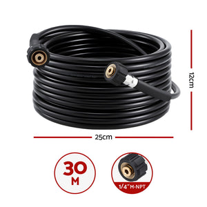 Pressure Washer Hose | 30m | 5800 PSI | 1/4" Quick Connect Extension