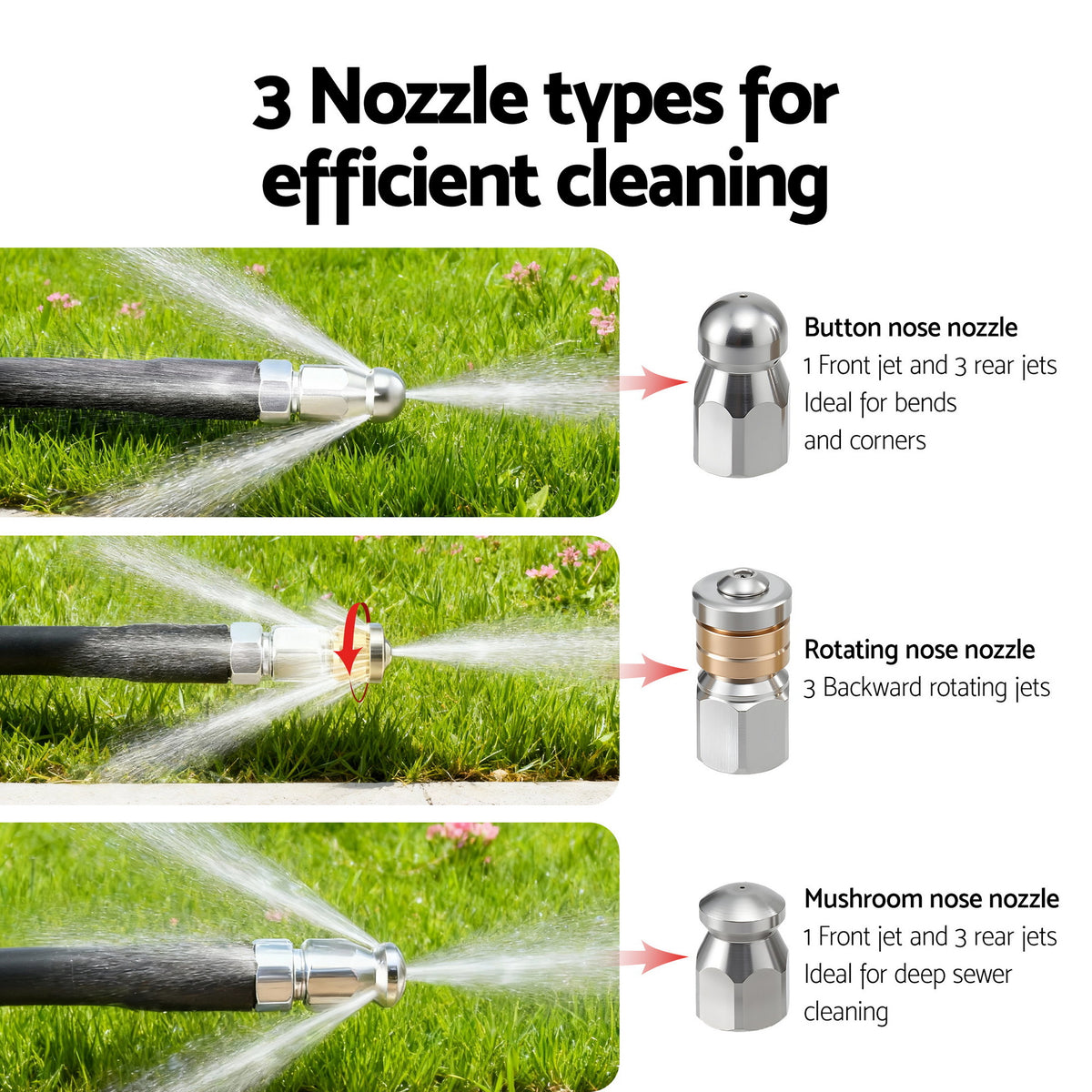 Pressure Washer Hose | 30m | 5800 PSI | 1/4" Quick Connect Extension