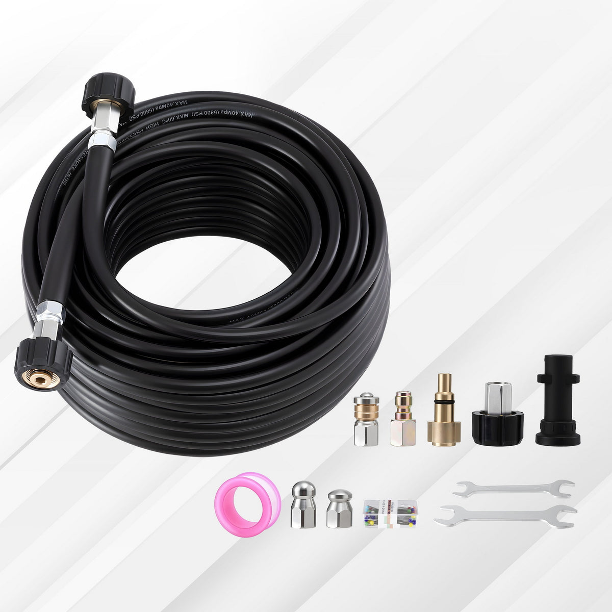 Pressure Washer Hose | 30m | 5800 PSI | 1/4" Quick Connect Extension
