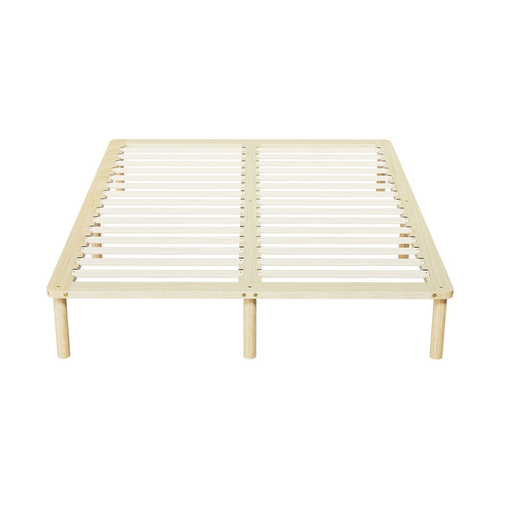 Bed Frame | Queen Size | Wooden Base | Mattress Platform | Timber Pine | AMBA