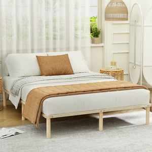 Bed Frame | Queen Size | Wooden Base | Mattress Platform | Timber Pine | AMBA