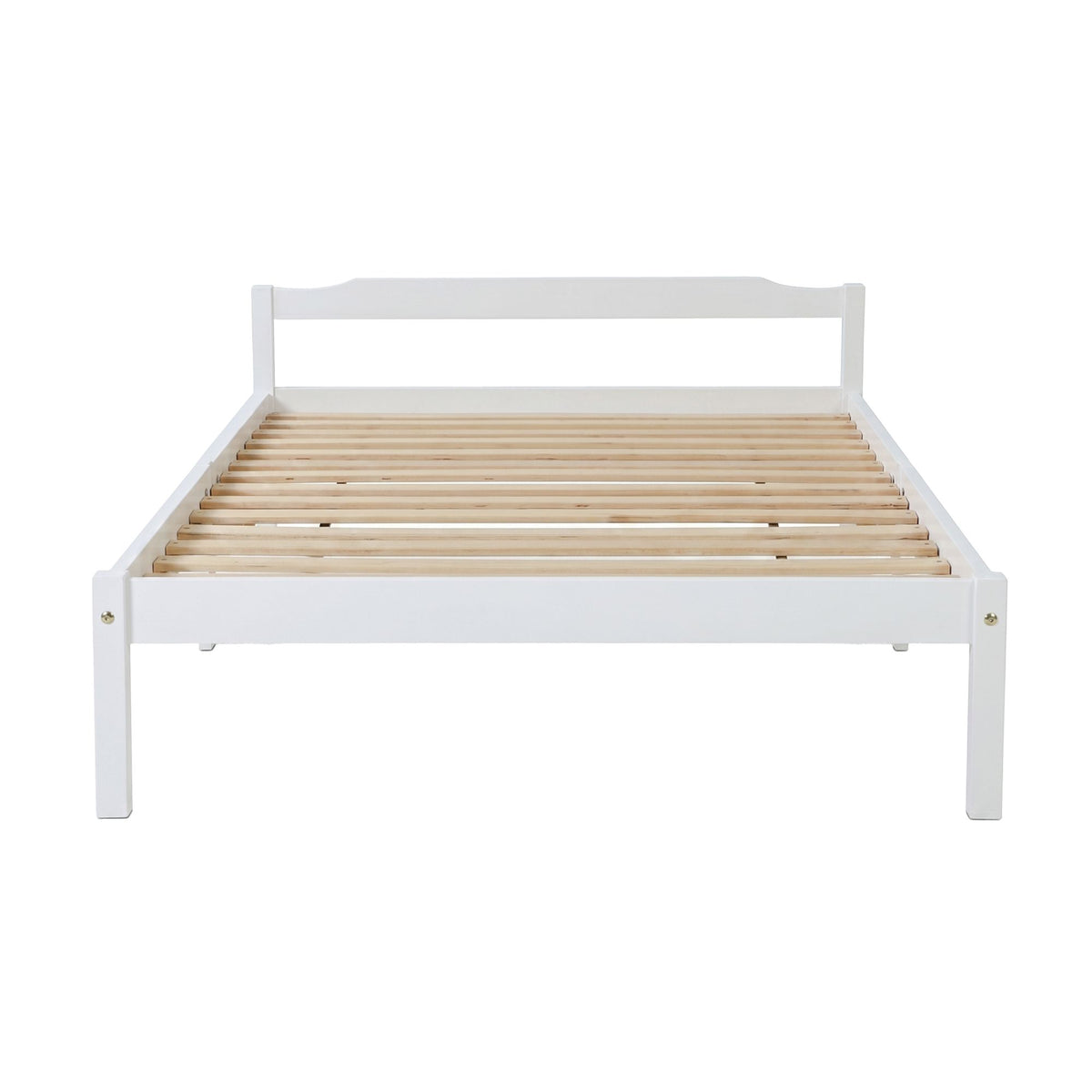 Artiss Double Full Size Wooden Bed Frame Mattress Base Timber Platform White