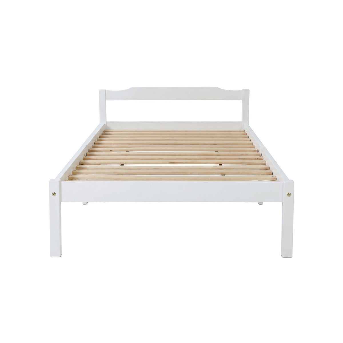 Artiss Bed Frame Single Size Wooden Mattress Base Timber Platform White