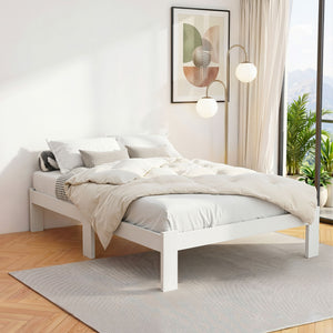 Artiss Bed Frame Double Size Wooden Bed Base JADE Timber Foundation Mattress
