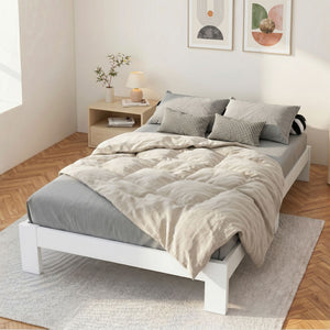 Artiss Bed Frame Double Size Wooden Bed Base JADE Timber Foundation Mattress