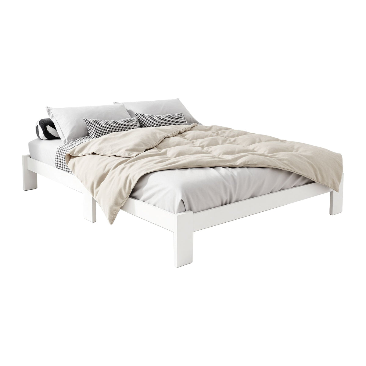 Artiss Bed Frame Double Size Wooden Bed Base JADE Timber Foundation Mattress