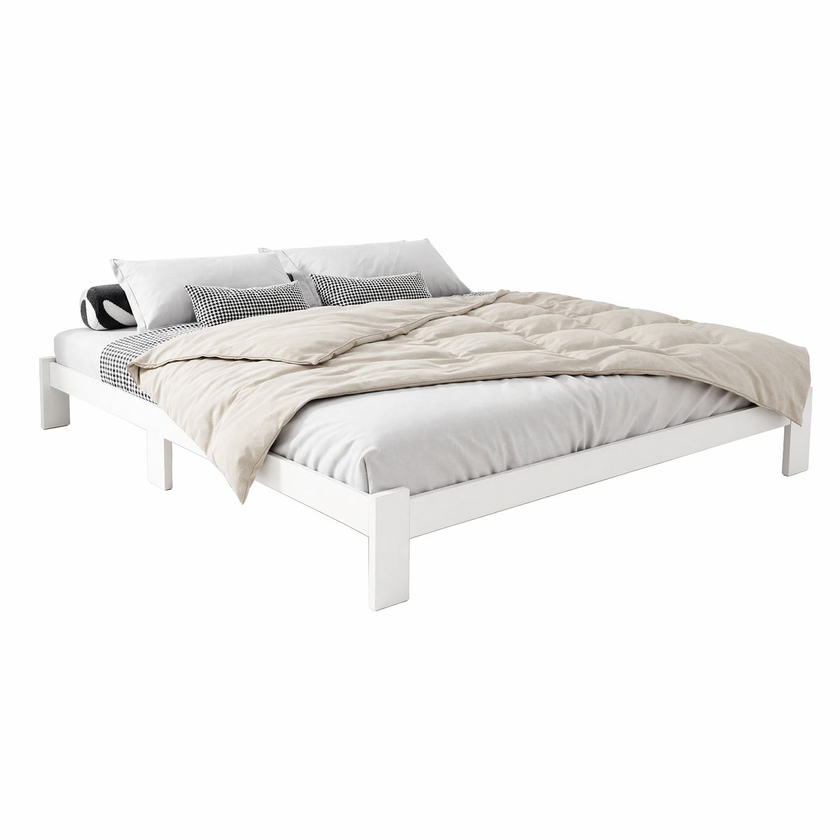 Artiss Bed Frame Queen Wooden Bed Base Frame Size Timber Mattress Platform