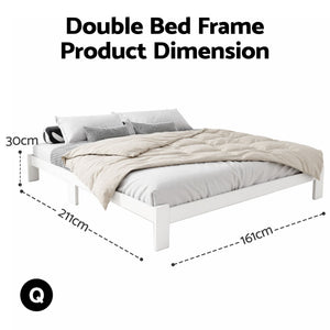 Artiss Bed Frame Queen Wooden Bed Base Frame Size Timber Mattress Platform
