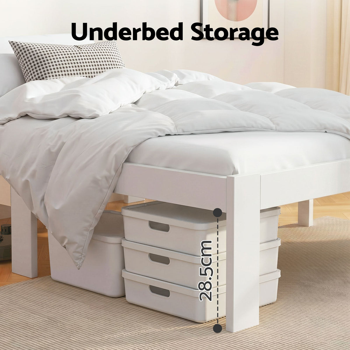 Artiss Bed Frame Queen Wooden Bed Base Frame Size Timber Mattress Platform