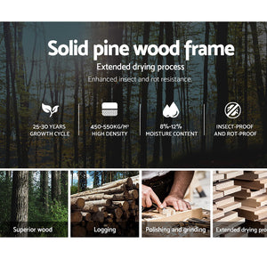 Bed Frame | King Single Size | Wooden | White | SOFIE